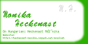 monika heckenast business card